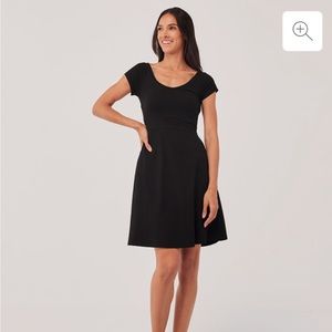 Pact Organic Cotton Dress. Fit & Flare Crossback Mini Dress